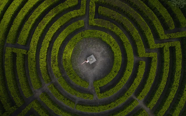 a circular labyrinth