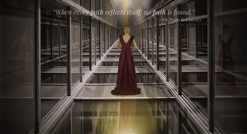 Reflections without doors, questions without answers.